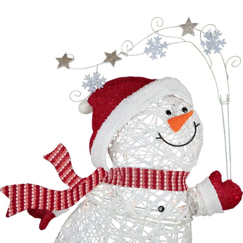 Northlight 56" Lighted Ice Skating Snowman Outdoor Decoration, 5 of 7