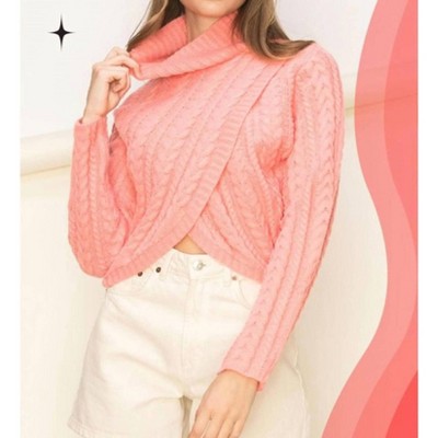 Women's Kelsey High Neck Twisted Front Sweater - Double Zero