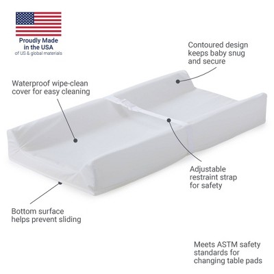 Kolcraft White Waterproof Contoured Baby Changing Pad