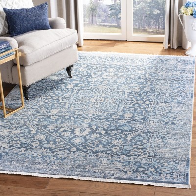 Hand-knotted Blue Synthetic Persian Style 4' x 6' Area Rug