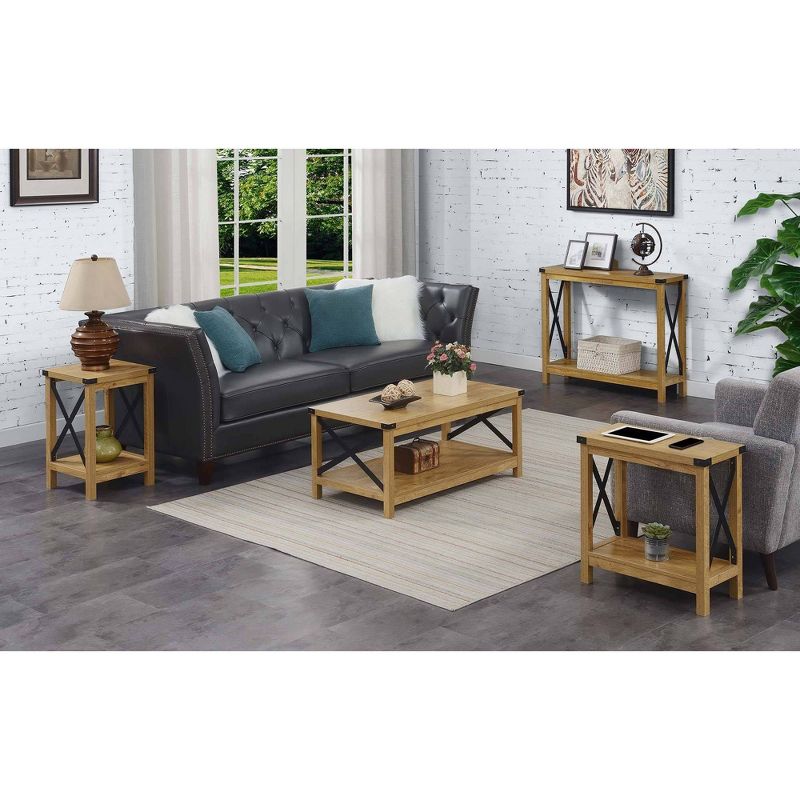 Durango Chairside Table with Charging Station and Shelf - Breighton Home, 5 of 7