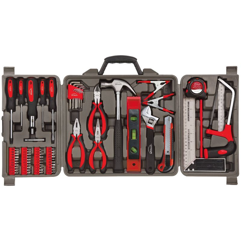 Apollo Tools 71pc DT0204 Household Tool Kit Red, 1 of 10