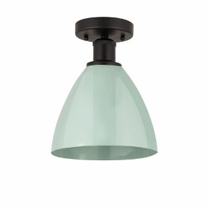 Plymouth Dome - 1 Light Semi-Flush Mount In Industrial Style-11.25 Inches Tall and 7.5 Inches Wide - 1 of 1