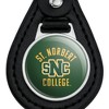 St. Norbert College Green Knights Logo Black Leather Keychain - 3 of 4