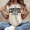 Coffee Makes Me Nicer Retro T-Shirt, Trendy White and Natural Tee for Stylish Women and Caffeine Lovers| OrnamentallyYou - 4 of 4