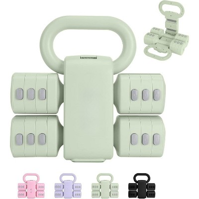 4-in-1 Adjustable Dumbbell Set of 2, 2-5lb Hand Weights for Women with Fast Adjustment, Free Weights for Home Gym