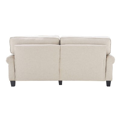 Copenhagen Classic Buttercream Linen 78" Sofa with Rolled Arms