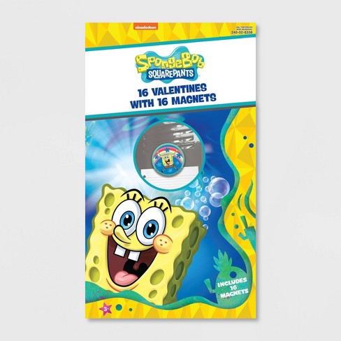 Sponge Bob 16ct Valentines With Magnets Target