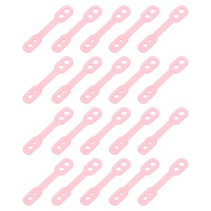 Unique Bargains Clothes Hanger Windproof Anti-Slip Plastic Strip Hook Anti-Drop Fixed Buckle 30 Pcs - 1 of 3