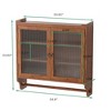 Grungis Wall Mounted Bathroom Storage Cabinet,24.8'' Wall Cabinet with 3-tier Storage and Towel Rack,Storage Cabinet for Bathroom - 3 of 4