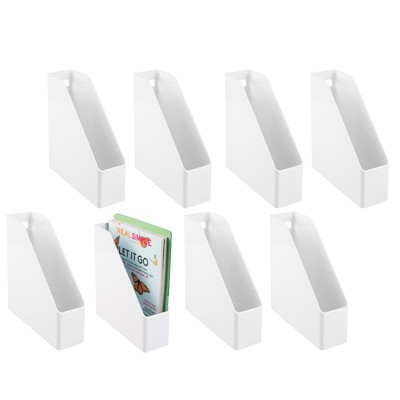 mDesign Plastic Slim File Folder Storage Organizer with Handle