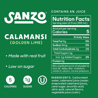 Sanzo Sparkling Water - Calamansi - 72 fl oz/6pk
