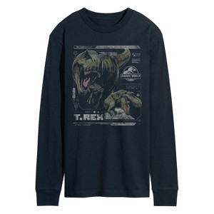 Men's - Jurassic World: Rebirth - T-Rex Digital Profile Long Sleeve Graphic T-Shirt - 1 of 3