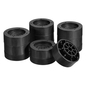 Unique Bargains Adjustable Anti-Slip Chair Table Round Furniture Risers 4 Set - 1 of 4
