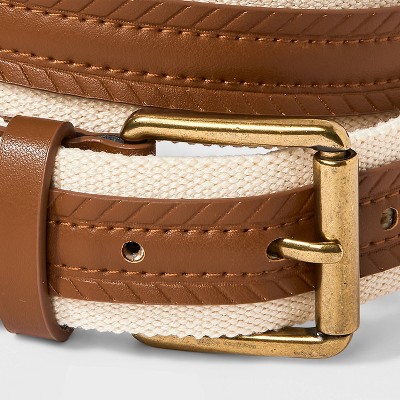 Men's Belt - Goodfellow & Co' Tan/Cream - image 3