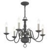 Livex Lighting Williamsburgh 6 - Light Chandelier in  Scandinavian Gray - 4 of 4