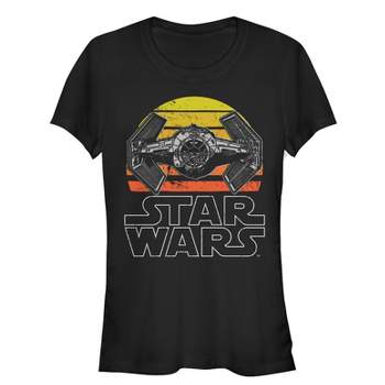Juniors Womens Star Wars TIE Fighter Retro T-Shirt