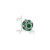 Black Bow Jewelry Sterling Silver with Green Crystals May Bubble Bead Charm - 2 of 3