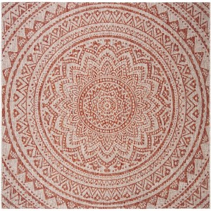 Courtyard CY8734 UV & Stain Resistant Non-Shedding Power Loomed Indoor/Outdoor Rugs - Safavieh - 1 of 4