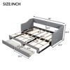 PDTEND Twin XL to King Size Upholstered Daybed with Two Drawers - 4 of 4