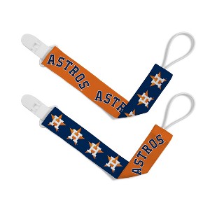 BabyFanatic Officially Licensed Unisex Pacifier Clip 2-Pack - MLB Houston Astros - Officially Licensed Baby Apparel - 1 of 4