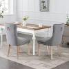 CAVINAS Solid Wood Dining Chair, High-end Tufted Upholstered Dining Chair with Wood Legs, Nailhead Trim - 3 of 4
