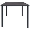 vidaXL Outdoor Dining Table Anthracite Glass, Powder-Coated Steel - 3 of 4