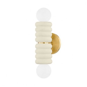 Mitzi Bibi 2 - Light Sconce in  Aged Brass/Ceramic Antique Ivory - 1 of 1