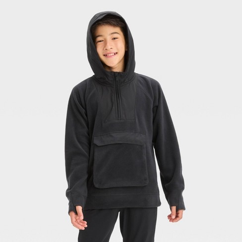 Boys Microfleece Hoodie All In Motion Black XS