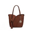 MKF Collection Imogene Two-tone Whip Stitches Vegan Leather Women’s Shoulder bag with Wallet by Mia K - 2 of 4