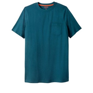 Boulder Creek by KingSize Men's Big & Tall Heavyweight Longer-Length Pocket Crewneck T-Shirt - 1 of 4