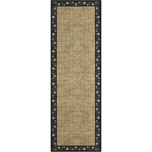 Large Farmhouse Floral Rug, Non-Slip, Thin, Washable, Soft Low-Pile, non-Shedding, Foldable Indoor Carpet for Office, Open Spaces - 1 of 4
