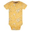 Gerber Baby Girls' Short Sleeve Onesies Bodysuits, 8-pack, Golden Floral, 0-3 Months - 3 of 4