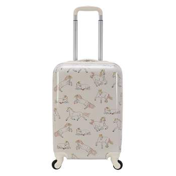 Crckt Kids' Hardside Carry On Spinner Suitcase - Cream Unicorn