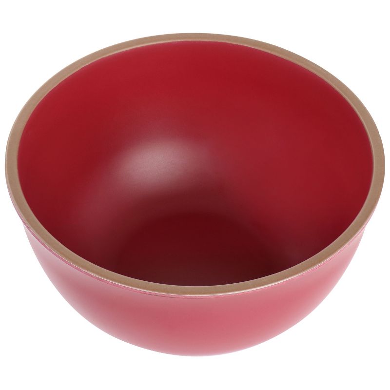 Gibson Home Rockabye 4 Piece Melamine Cereal Bowl Set in Dark Pink, 3 of 8