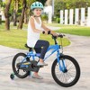 Costway 16"/18" LED Lighted Kids Bike with Adjustable Seat Coaster Brake Training Wheels Blue/Red/Pink - 2 of 4