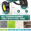 Garden Wagon Carts On Wheels, 550 Lbs Capacity Heavy Duty Steel Utility Wagons Yard Carts with All Terrain Tires & Removable Sides for Lawn Garden - 3 of 4