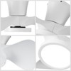 22 in. LED Indoor White Small Ceiling Fan with Remote and Reversible DC Motor, 3 Blades, 3 Color Light Kit - 3 of 4