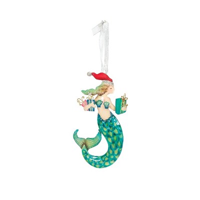 Gallerie II Santa Mermaid with  Gifts Christmas Xmas Ornament