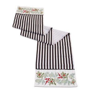 Melrose Striped Holiday Table Runner 72"L - 1 of 2