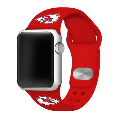 NFL Kansas City Chiefs Apple Watch Compatible Silicone Band 42mm - Red
