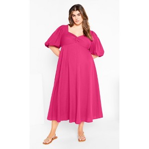 Women's Plus Size Hermione Dress - pink | CITY CHIC - 1 of 4