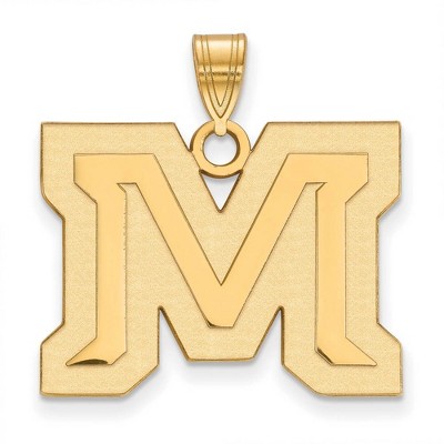 Black Bow Jewelry 10k Yellow Gold Montana State Bobcats NCAA Large Pendant