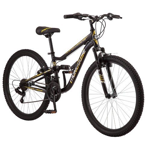 Mongoose Dolomite Mens and Womens Fat Tire Mountain Bike, 26-Inch Wheels,  4-Inch Wide Knobby Tires, 7-Speed, Adult Steel Frame, Front and Rear Brakes