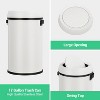 17 Gallon/65 Liter Trash Can, Fingerprint-Proof Stainless Steel Garbage Can, Heavy Duty Commercial Round Trash Bin for Restaurant Home Office, White - 4 of 4