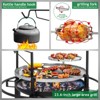 ROVSUN 33 Inch Outdoor Fire Pit with 2 Grill, Wood Burning Fire Pit with Swivel Cooking Grate，Outdoor Fire Pit with Removable Swivel Grill - 4 of 4