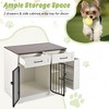 37.4" Dog Crate Furniture, Chew-Resistant Dog Kennel with 2 Drawers and Storage Cabinet, Decorative Dog Cage Side End Table for Small/Medium Dogs - 3 of 4