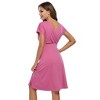 Clearlove 2025 Summer Maternity Nursing Dress Baby Shower Short Sleeves A-line Midi Pregnancy Dress - 4 of 4