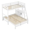 NicBex Twin over Full Size Bunk Bed with Desk Pinewood Frame Bed Frame with 3 Drawers, Guardrails and Slant Ladder, No Box Spring Required - 3 of 4