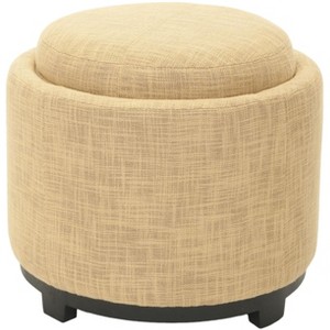 Chelsea Round Tray Ottoman - HUD8232 - Safavieh Couture - 1 of 4